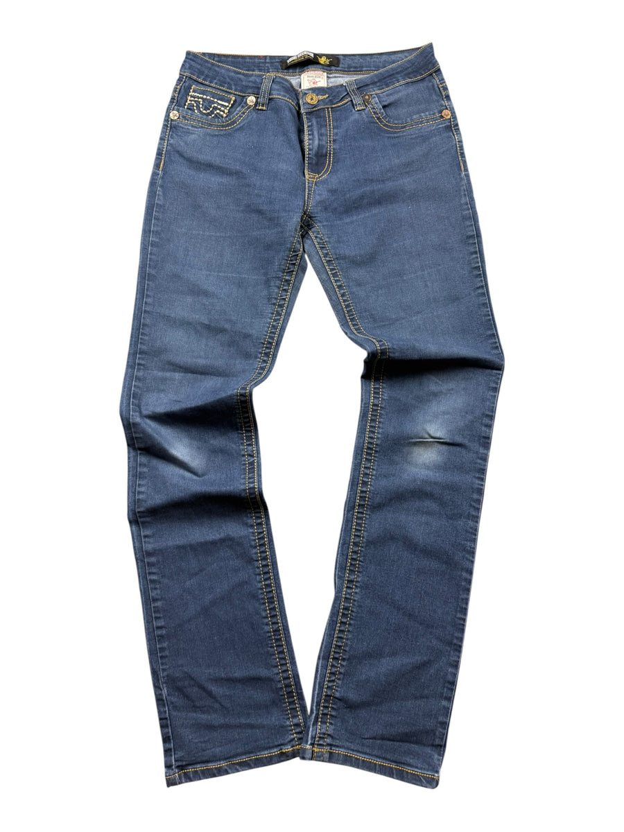 True Religion Straight Leg Vintage Jeans Herren Blau S
