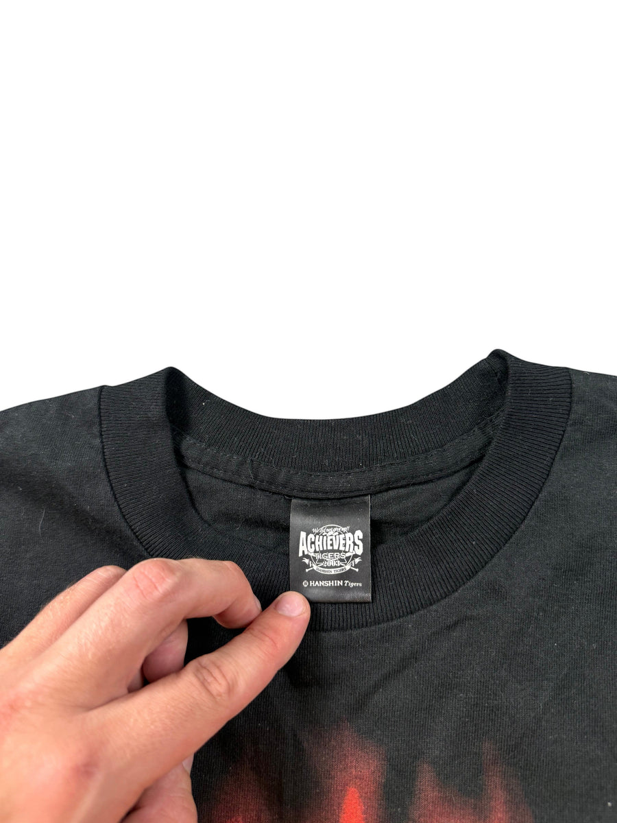 Vintage Big Print T-Shirt Herren Schwarz M