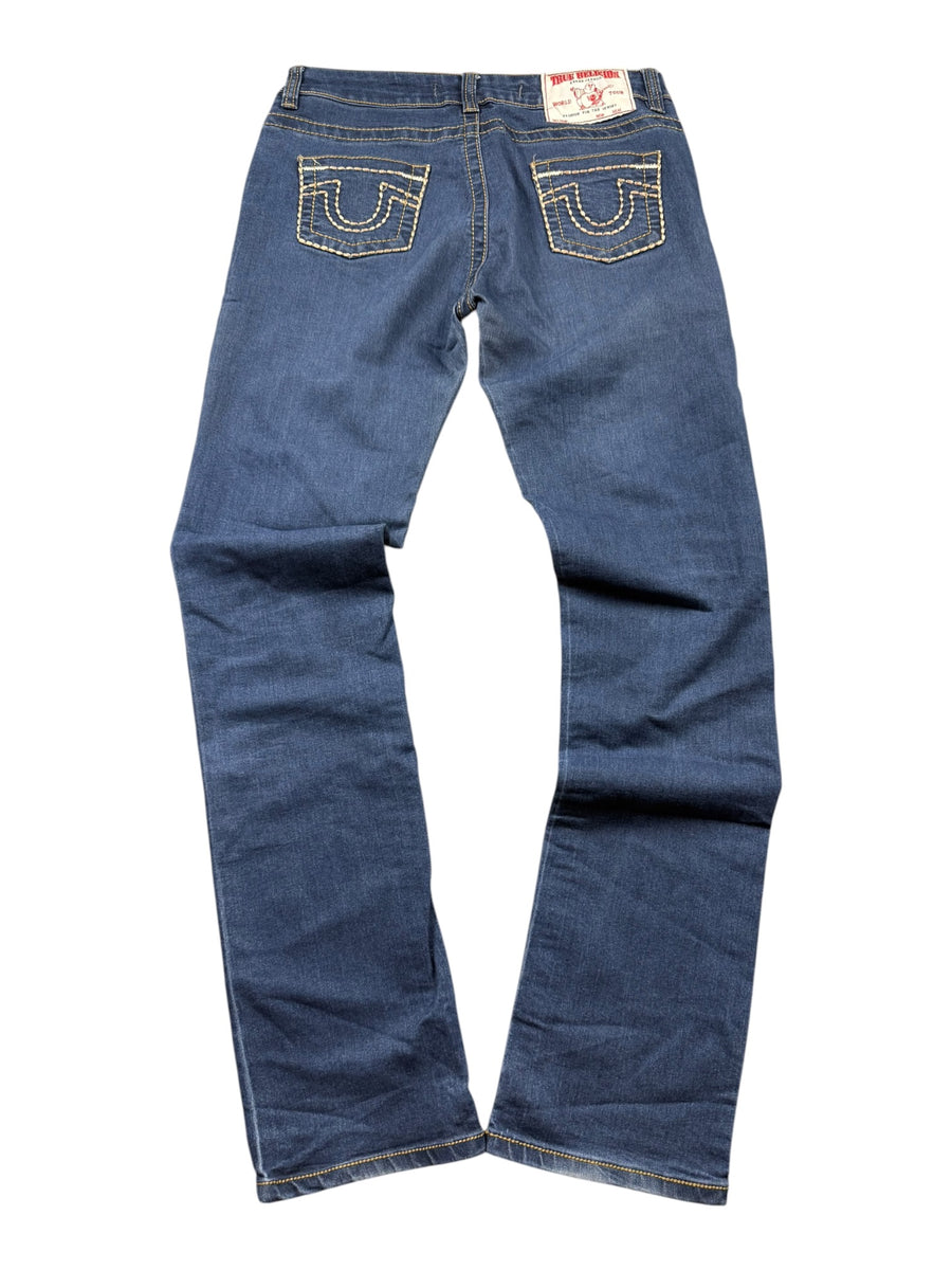 True Religion Straight Leg Vintage Jeans Herren Blau S
