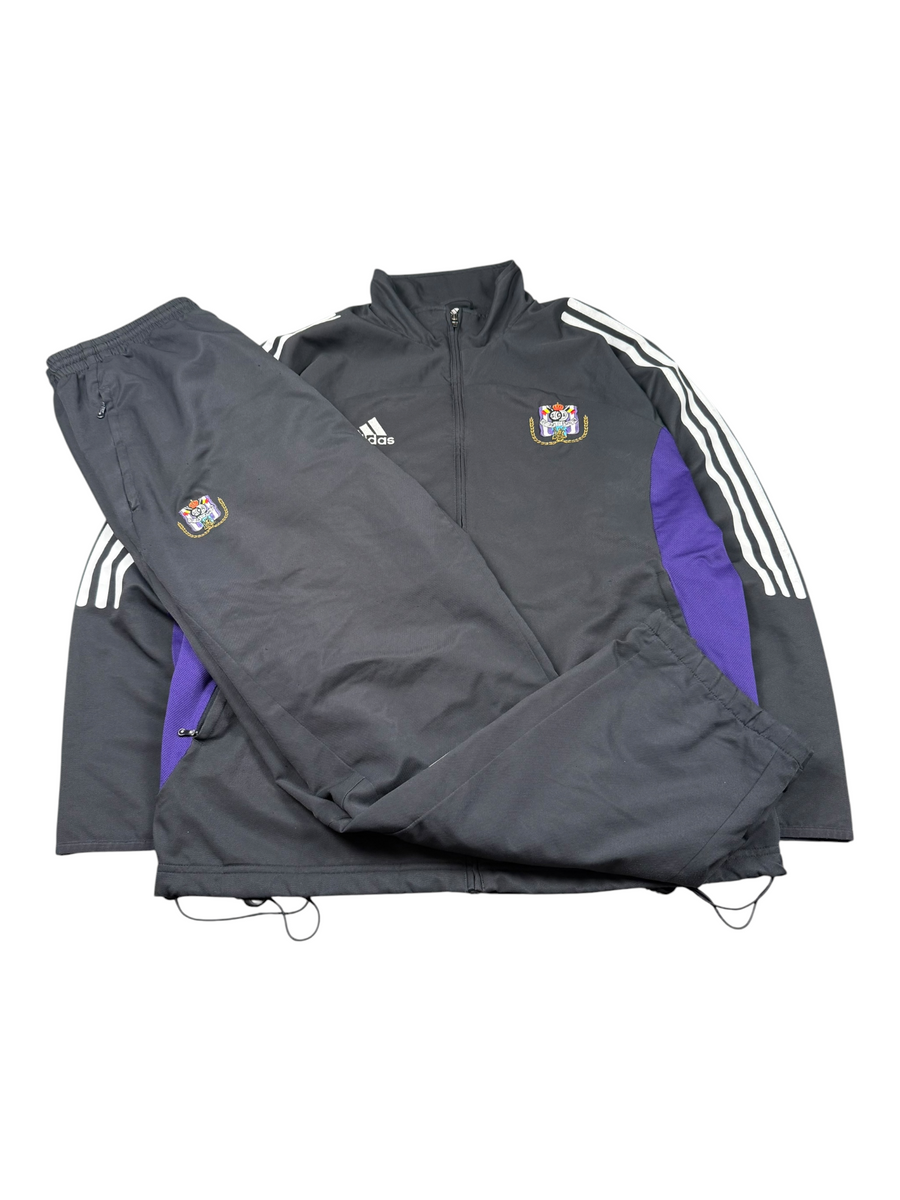 Adidas RSC Anderlecht Vintage Tracksuit Herren Schwarz Lila Weiß S