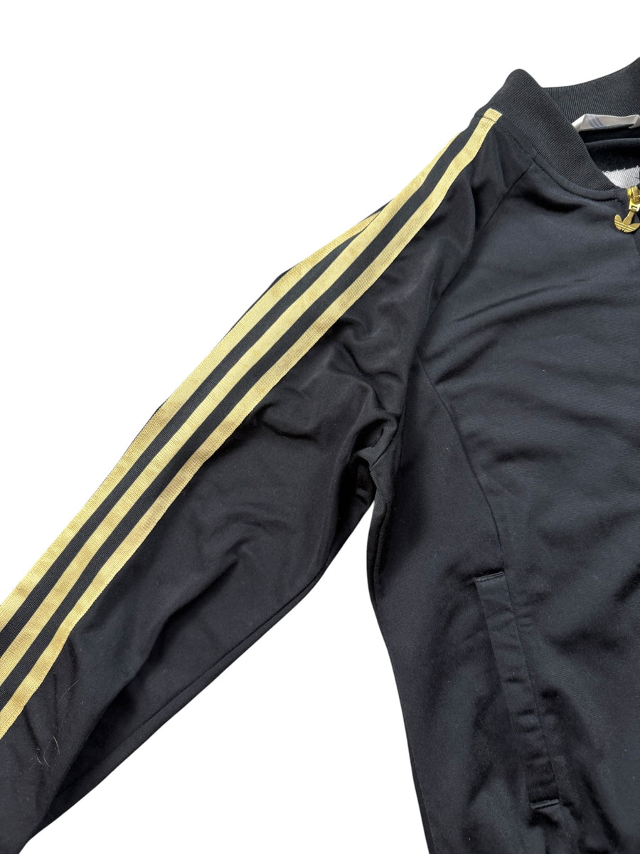 Adidas Trefoil 3-Stripes Vintage Trackjacket Damen Schwarz Gold L