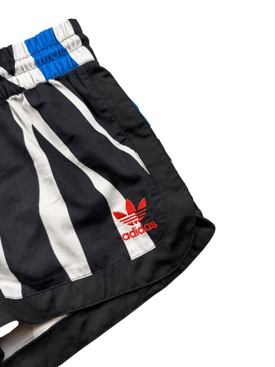 Adidas Trefoil Vintage Shorts Damen Zebra Schwarz Weiß S