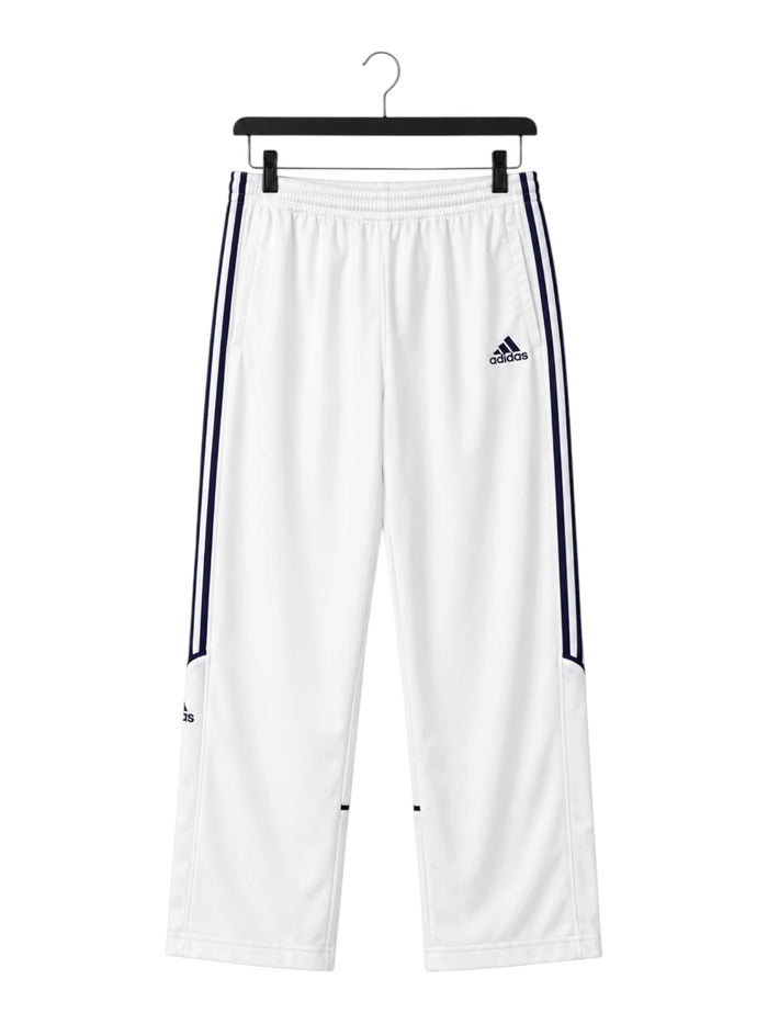 Adidas 3-Stripes Wide Leg Vintage Trackpants Herren Weiß Blau XL