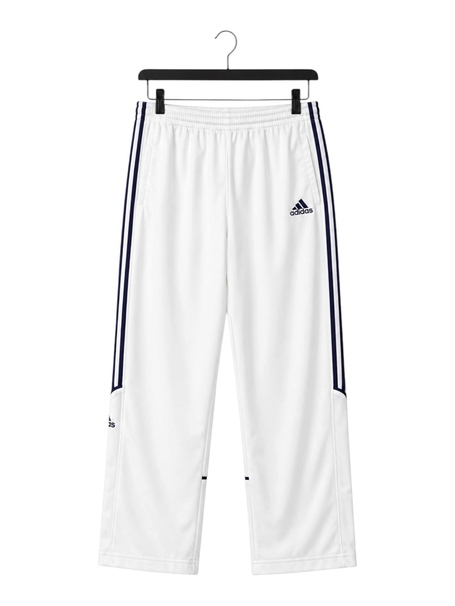 Adidas 3-Stripes Wide Leg Vintage Trackpants Herren Weiß Blau XL
