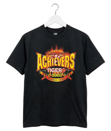 Vintage Big Print T-Shirt Herren Schwarz M
