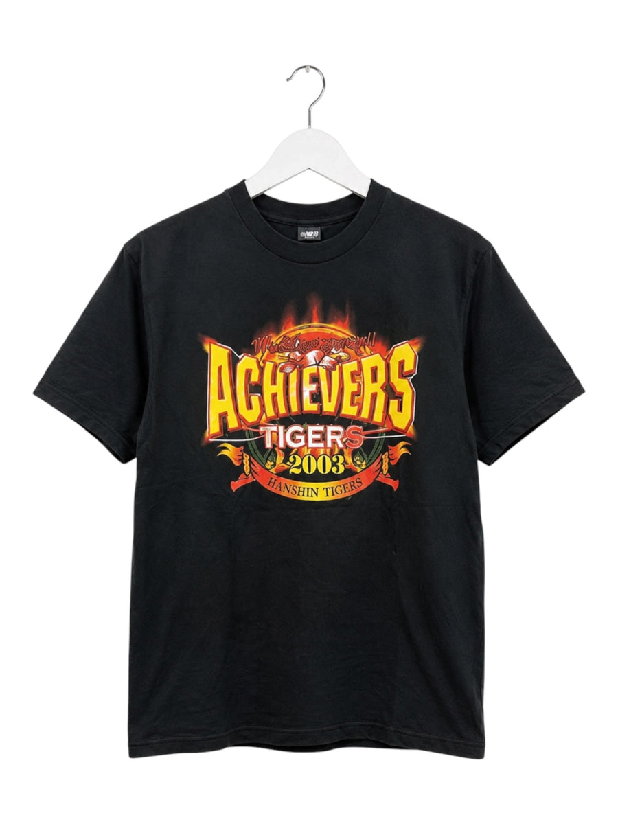 Vintage Big Print T-Shirt Herren Schwarz M