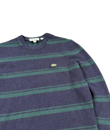 Lacoste Striped Vintage Sweater Herren Dunkelblau Grün M