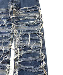 Faith Project Couture Destroyed Vintage Jeans Herren Blau M