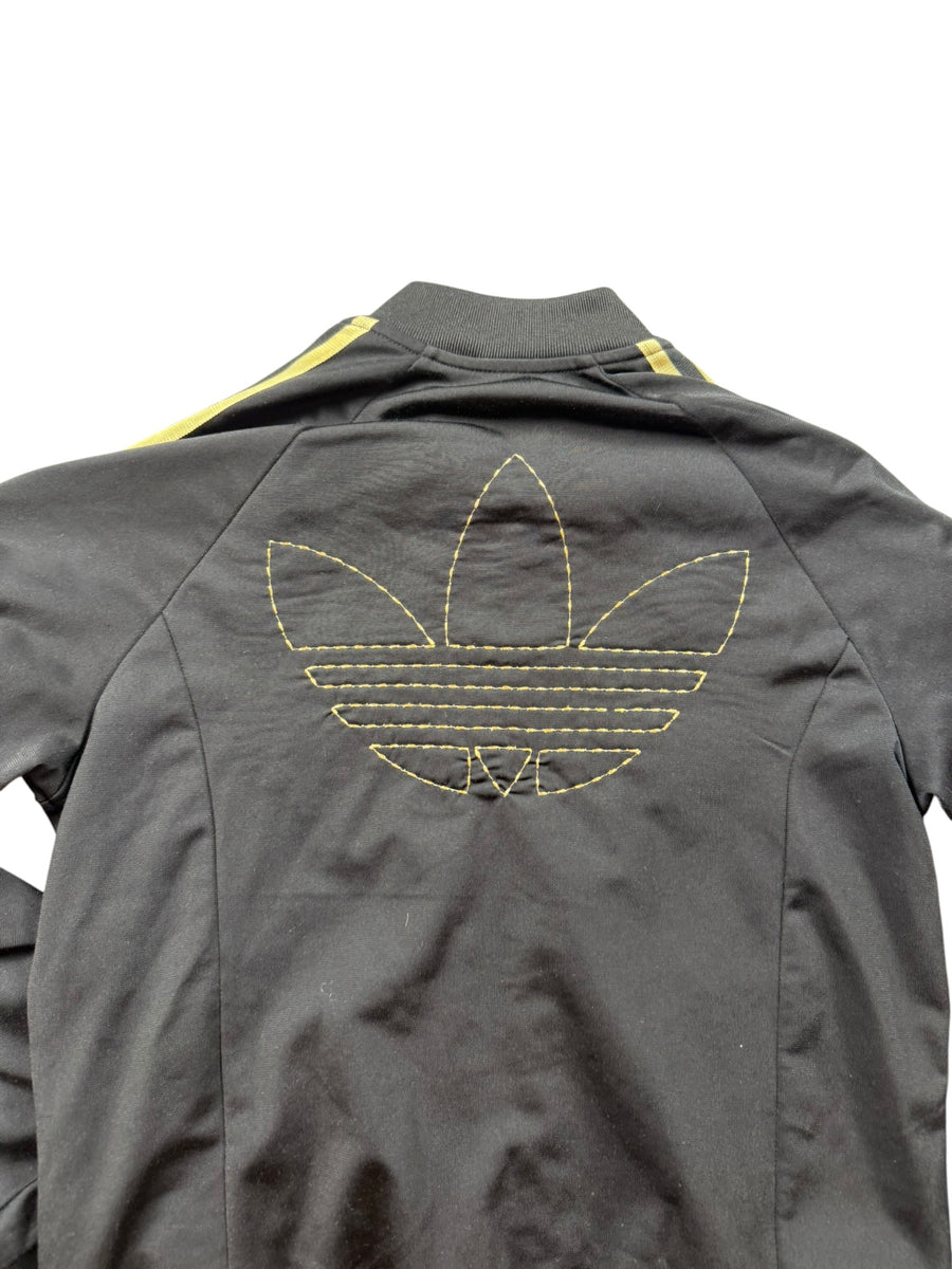 Adidas Trefoil 3-Stripes Vintage Trackjacket Damen Schwarz Gold L