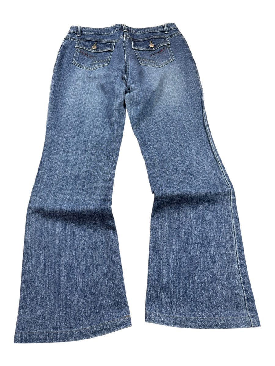 Blue Motion Strass Vintage Schlagjeans Damen Blau M