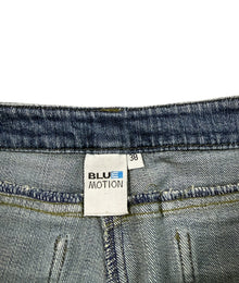 Blue Motion Strass Vintage Schlagjeans Damen Blau M