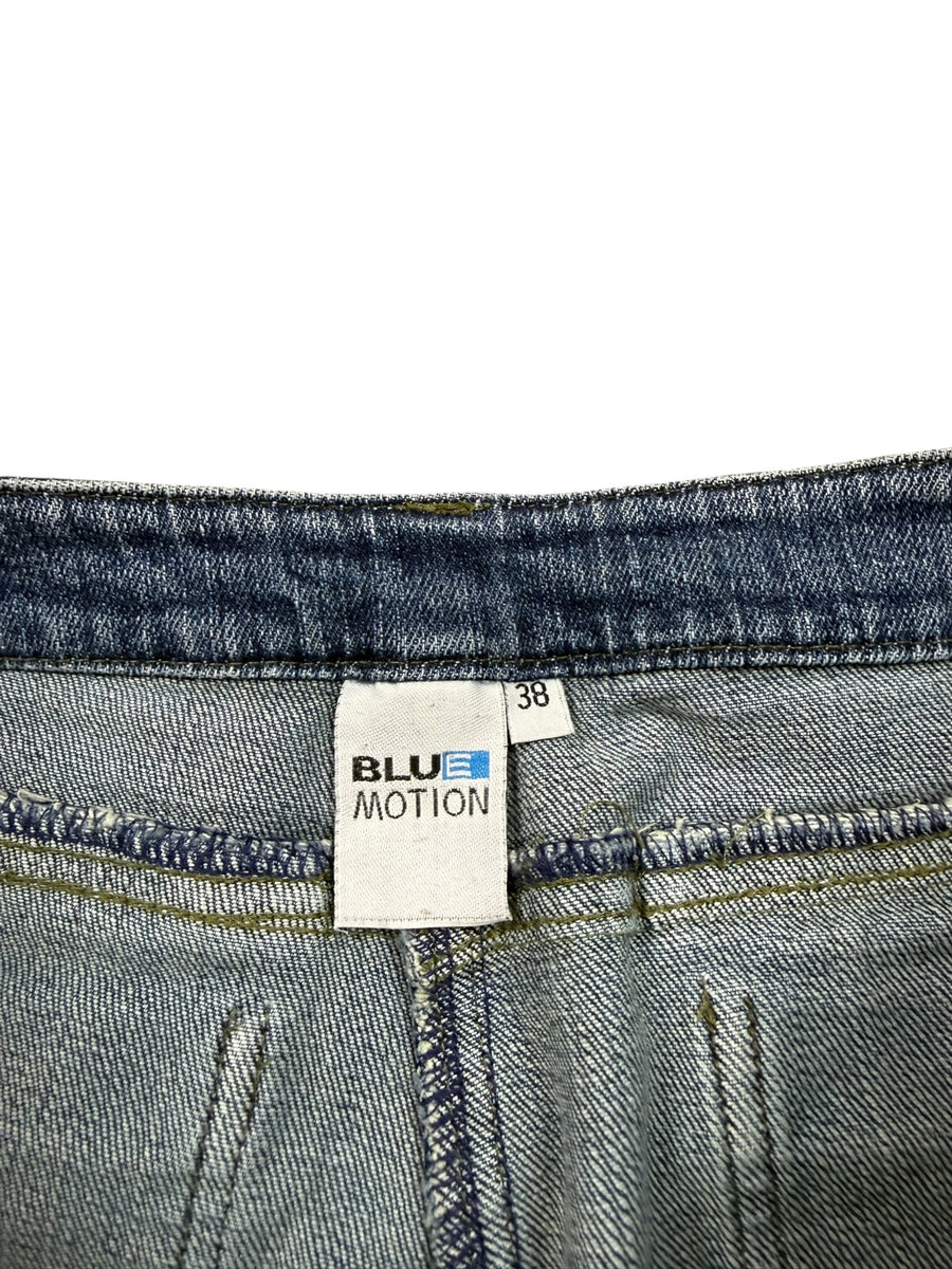 Blue Motion Strass Vintage Schlagjeans Damen Blau M