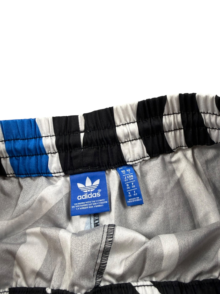 Adidas Trefoil Vintage Shorts Damen Zebra Schwarz Weiß S