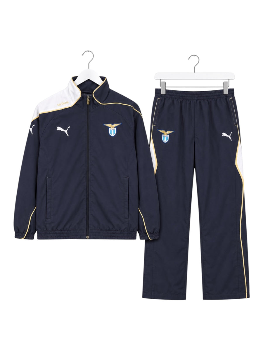 Puma SS Lazio Vintage Tracksuit Herren Dunkelblau Weiß Gold L