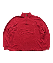 Ralph Lauren Pony Vintage Half Zip Sweater Herren Rot XL