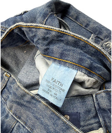 Faith Project Couture Destroyed Vintage Jeans Herren Blau M