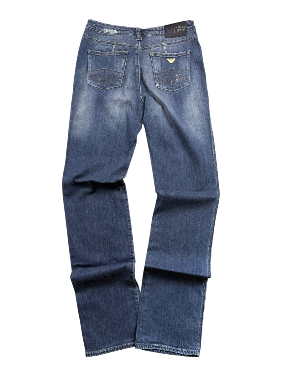 Armani Jeans Straight Leg Vintage Jeans Damen Blau M