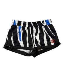 Adidas Trefoil Vintage Shorts Damen Zebra Schwarz Weiß S