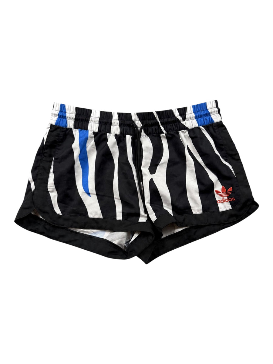 Adidas Trefoil Vintage Shorts Damen Zebra Schwarz Weiß S