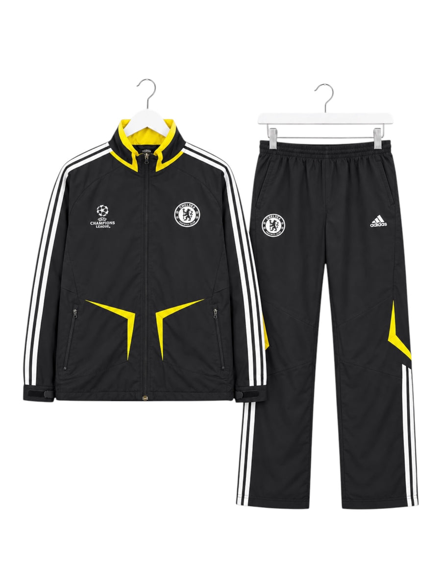 Adidas Chelsea FC Champions League Vintage Tracksuit Herren Schwarz Gelb L