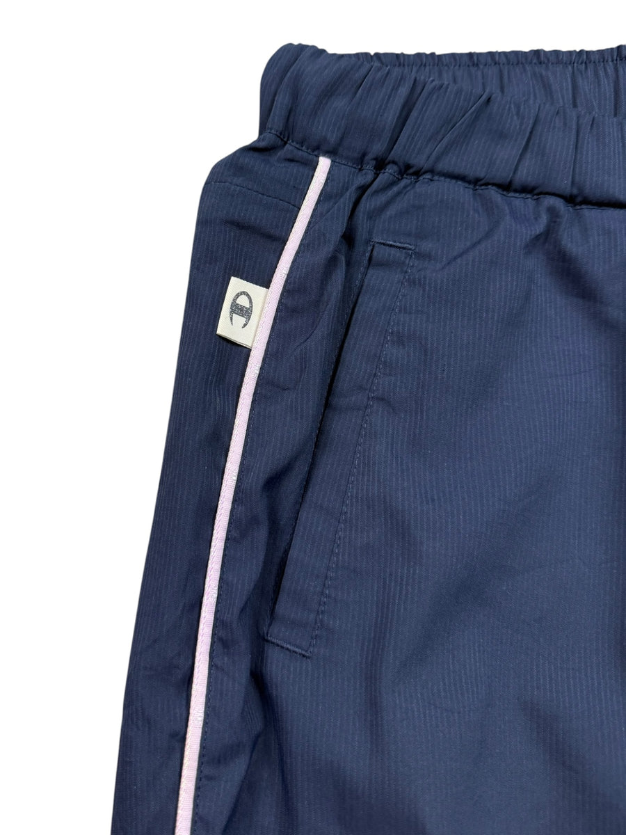 Champion Logo Vintage Trackpants Damen Dunkelblau Rosa L