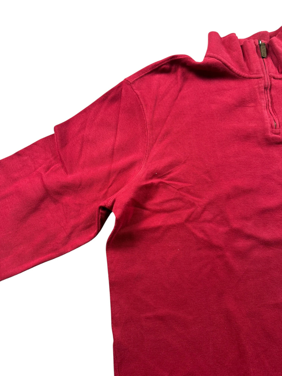 Ralph Lauren Pony Vintage Half Zip Sweater Herren Rot XL