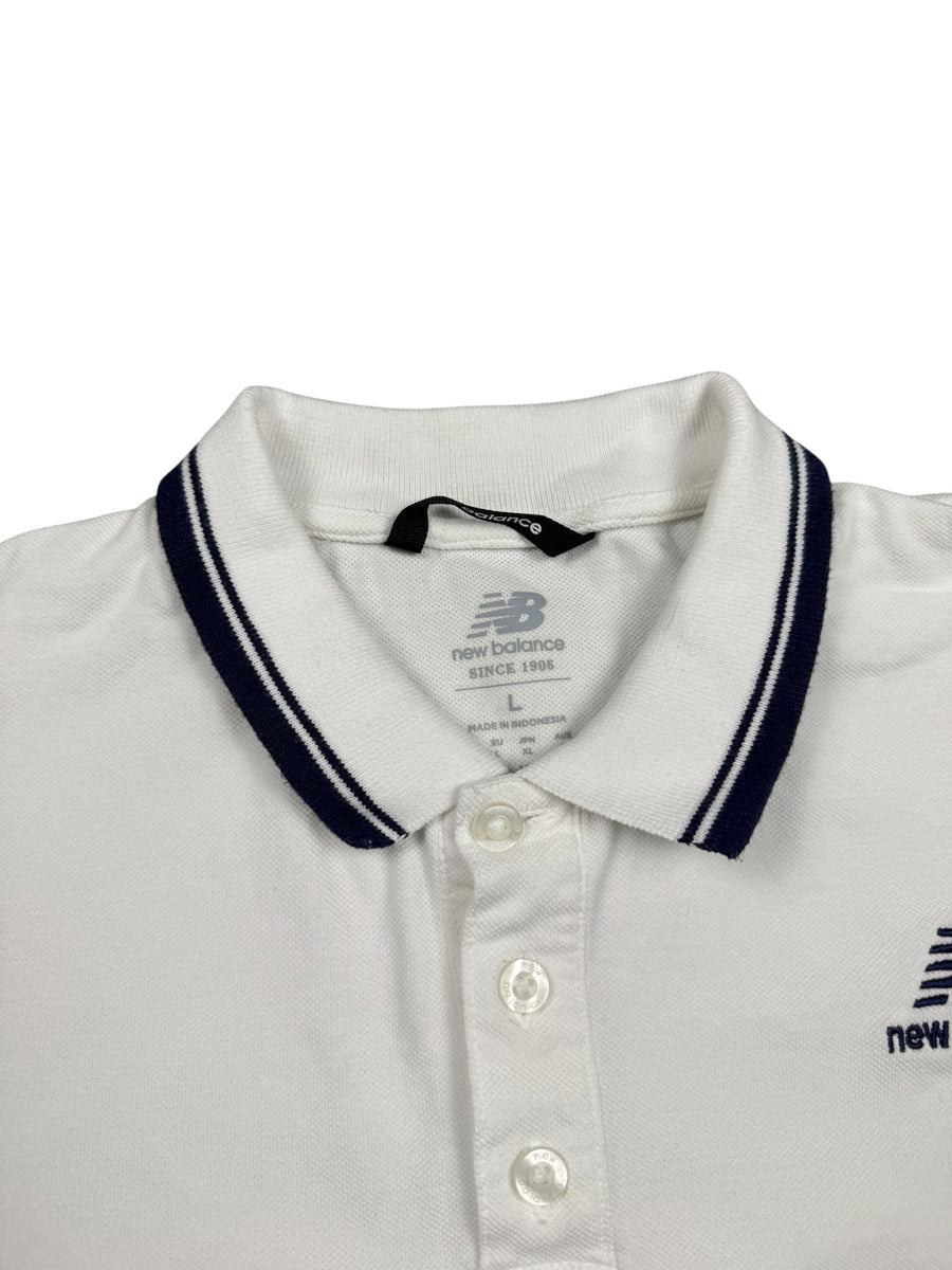 New Balance Logo Vintage Poloshirt Herren Weiß L