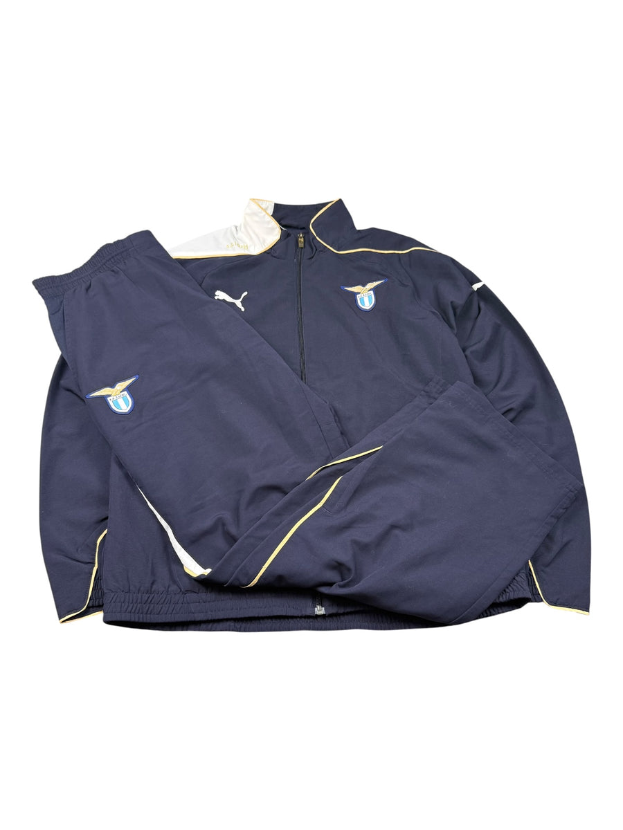 Puma SS Lazio Vintage Tracksuit Herren Dunkelblau Weiß Gold L