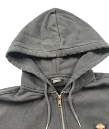 Dickies Logo Cropped Zip Hoodie Damen Schwarz Größe XS