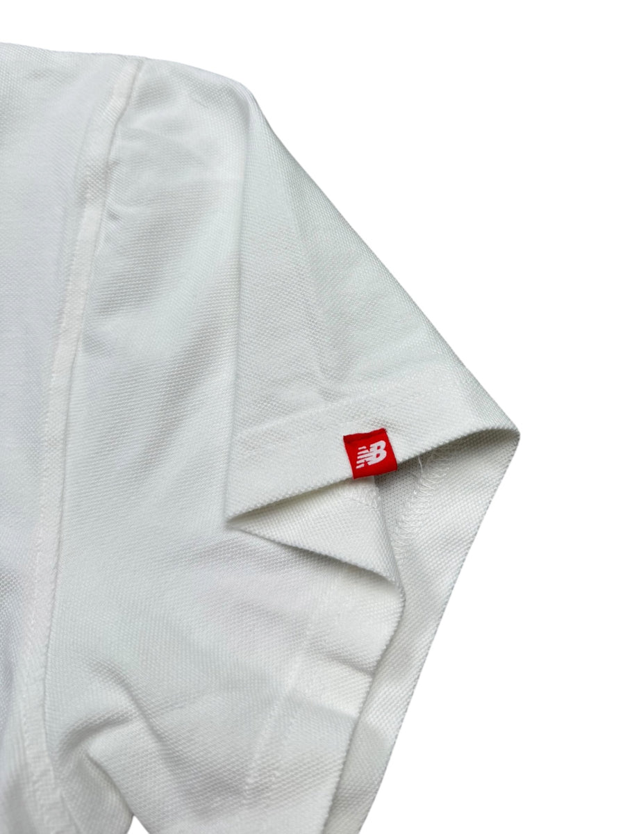 New Balance Logo Vintage Poloshirt Herren Weiß L