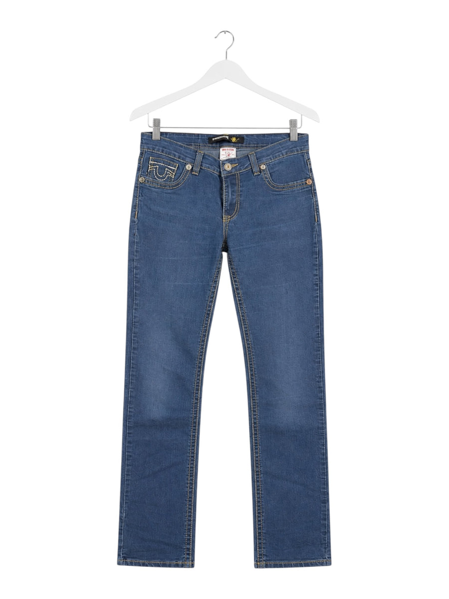 True Religion Straight Leg Vintage Jeans Herren Blau S