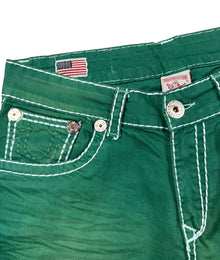 True Religion Big Stitch Vintage Jeans Herren Grün L