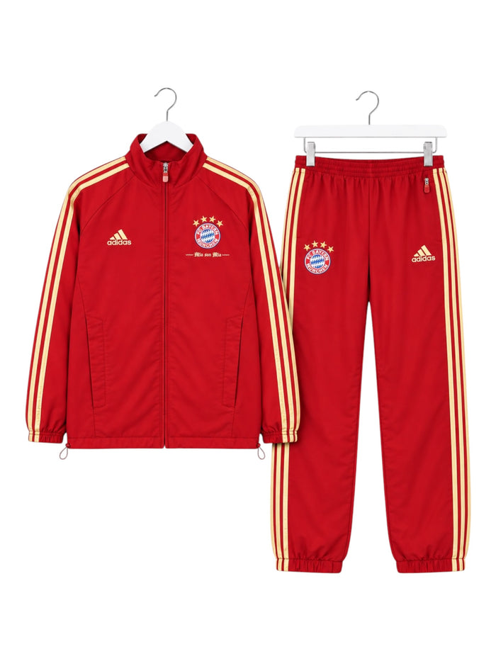 Adidas FC Bayern München Mia san Mia Vintage Tracksuit Herren Rot Gold S