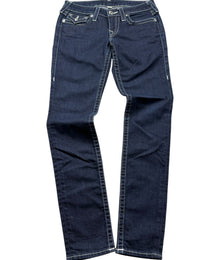 True Religion Low Waist Strass Vintage Jeans Damen Dunkelblau S