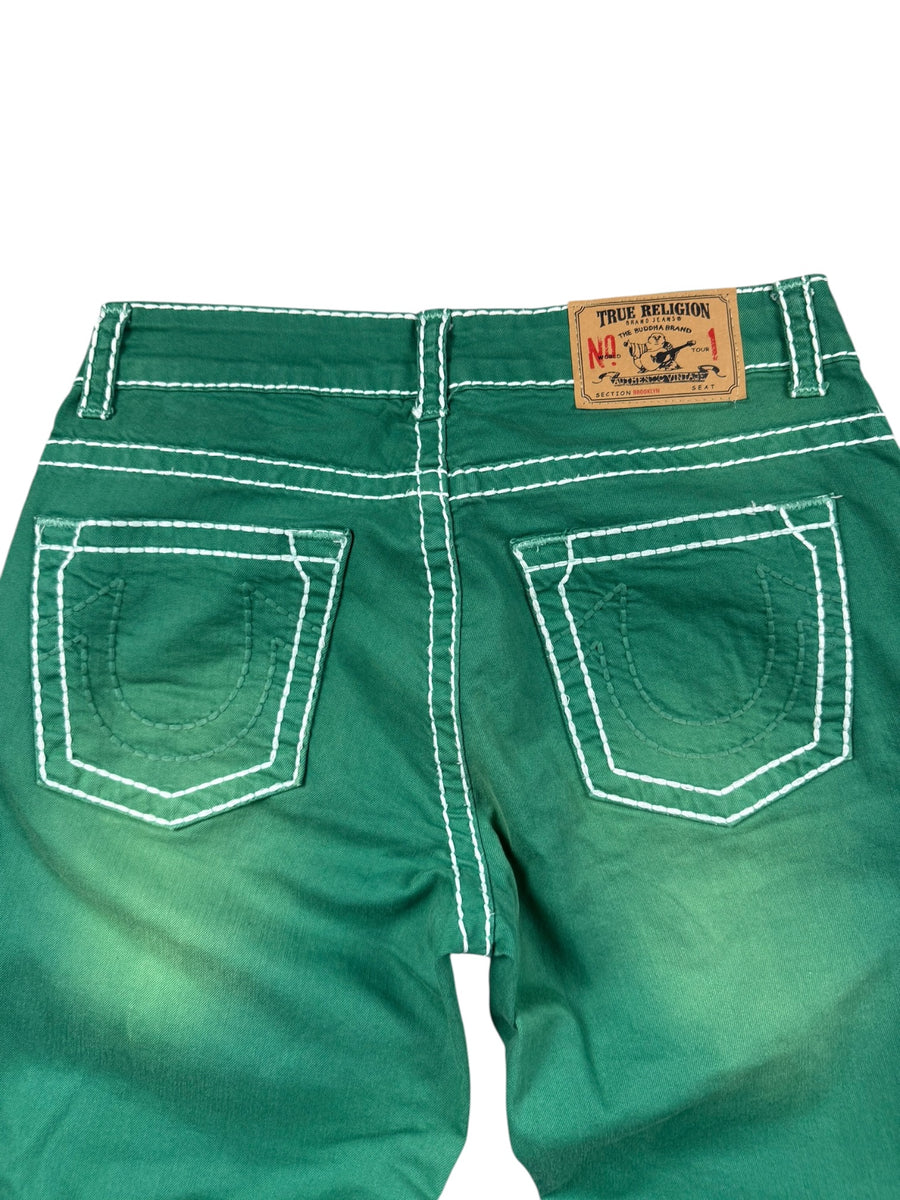 True Religion Big Stitch Vintage Jeans Herren Grün L