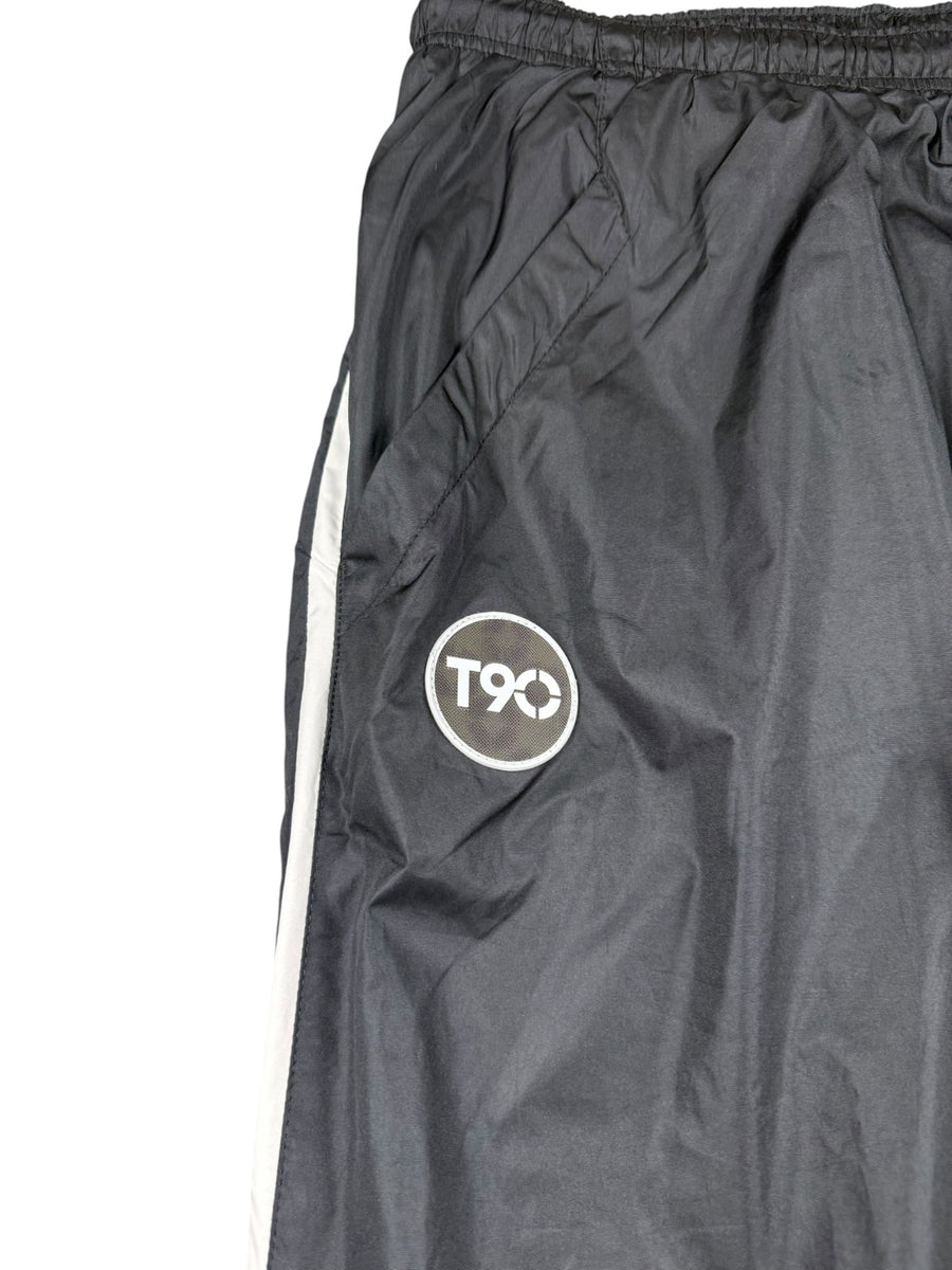 Nike T90 Wide Leg Vintage Trackpants Herren Schwarz Weiß XL