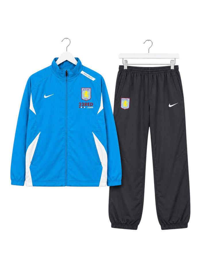 Nike Aston Villa FC Vintage Tracksuit Herren Blau Schwarz XL