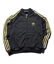 Adidas Trefoil 3-Stripes Vintage Trackjacket Damen Schwarz Gold L