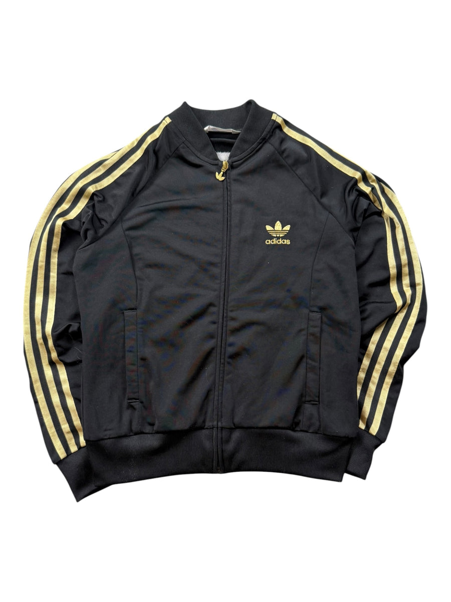 Adidas Trefoil 3-Stripes Vintage Trackjacket Damen Schwarz Gold L