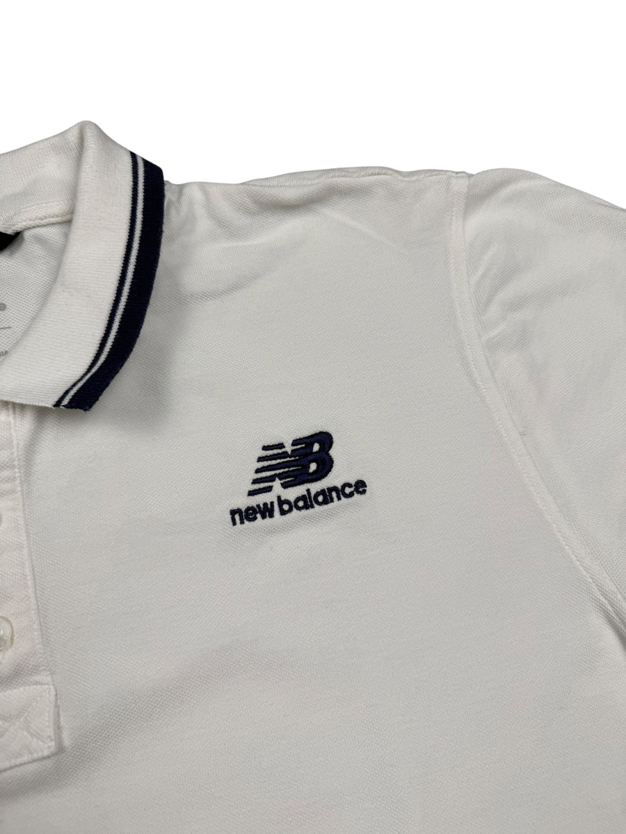 New Balance Logo Vintage Poloshirt Herren Weiß L