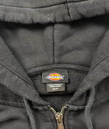 Dickies Logo Cropped Zip Hoodie Damen Schwarz Größe XS