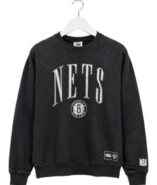 NBA Brooklyn Nets Vintage Sweater Herren Schwarz/Grau XL