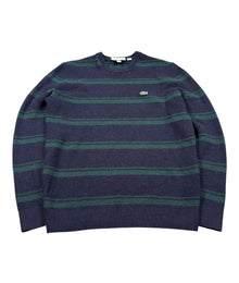 Lacoste Striped Vintage Sweater Herren Dunkelblau Grün M