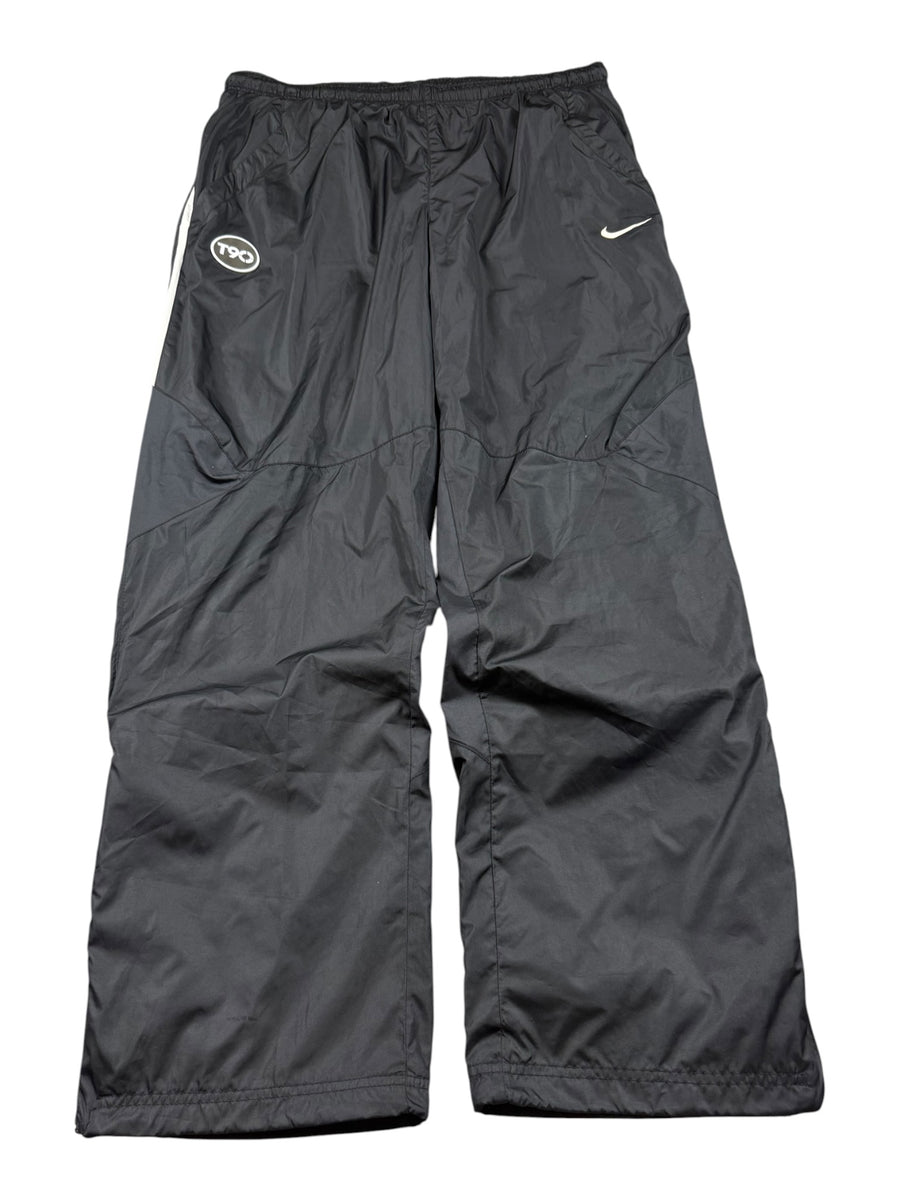 Nike T90 Wide Leg Vintage Trackpants Herren Schwarz Weiß XL