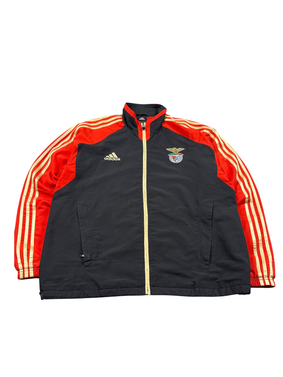 Adidas Benfica Lissabon Vintage Tracksuit Herren Schwarz Rot Gold L
