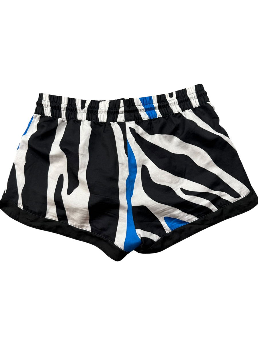 Adidas Trefoil Vintage Shorts Damen Zebra Schwarz Weiß S