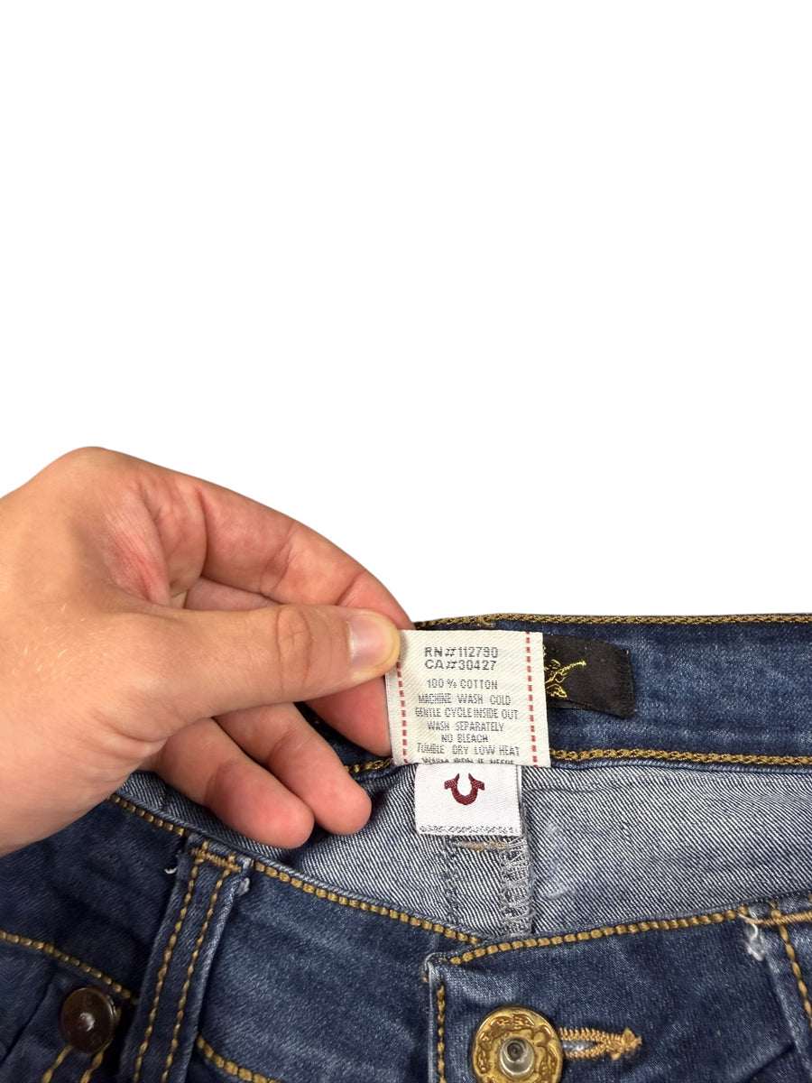 True Religion Straight Leg Vintage Jeans Herren Blau S