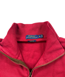 Ralph Lauren Pony Vintage Half Zip Sweater Herren Rot XL