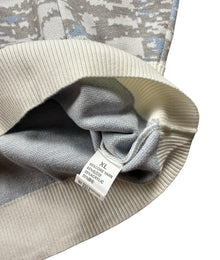 Cityscape Jacquard Vintage Sweater Herren Grau Blau XL
