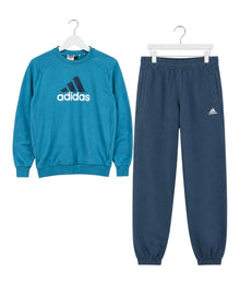 Adidas Big Logo Vintage Tracksuit Damen Türkis/Blau S